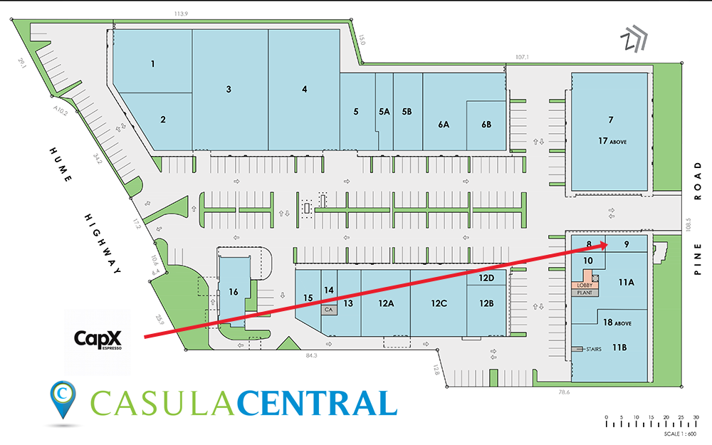 Map showing CapX Espresso location