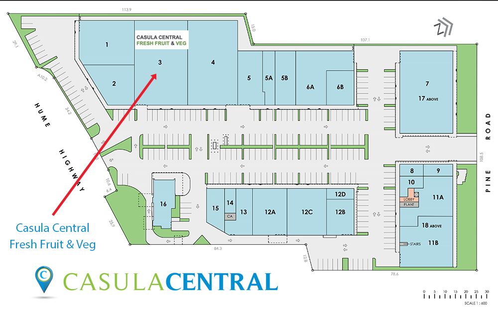 Map showing Casula Central Fruit & Veg location