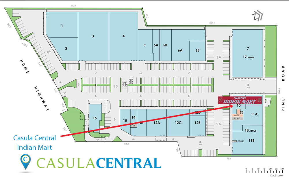 Map showing Indian Mart location