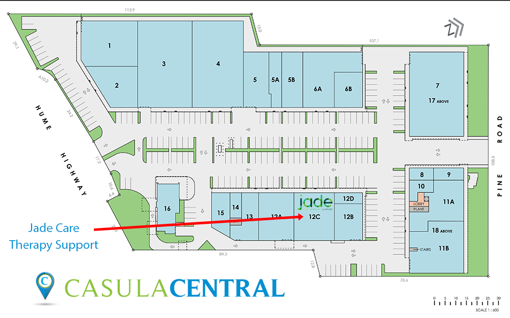 Map showing Jade Wellness location