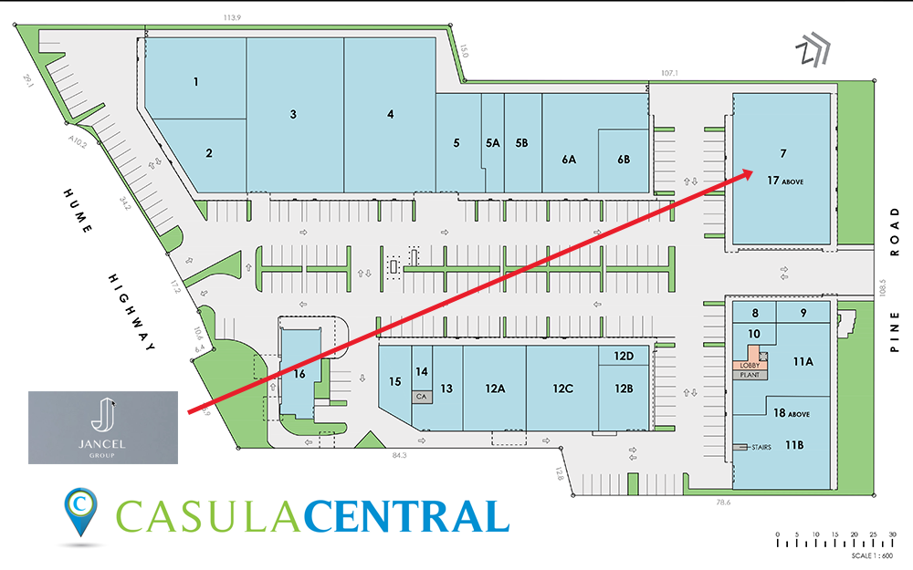 Map showing Jancel location