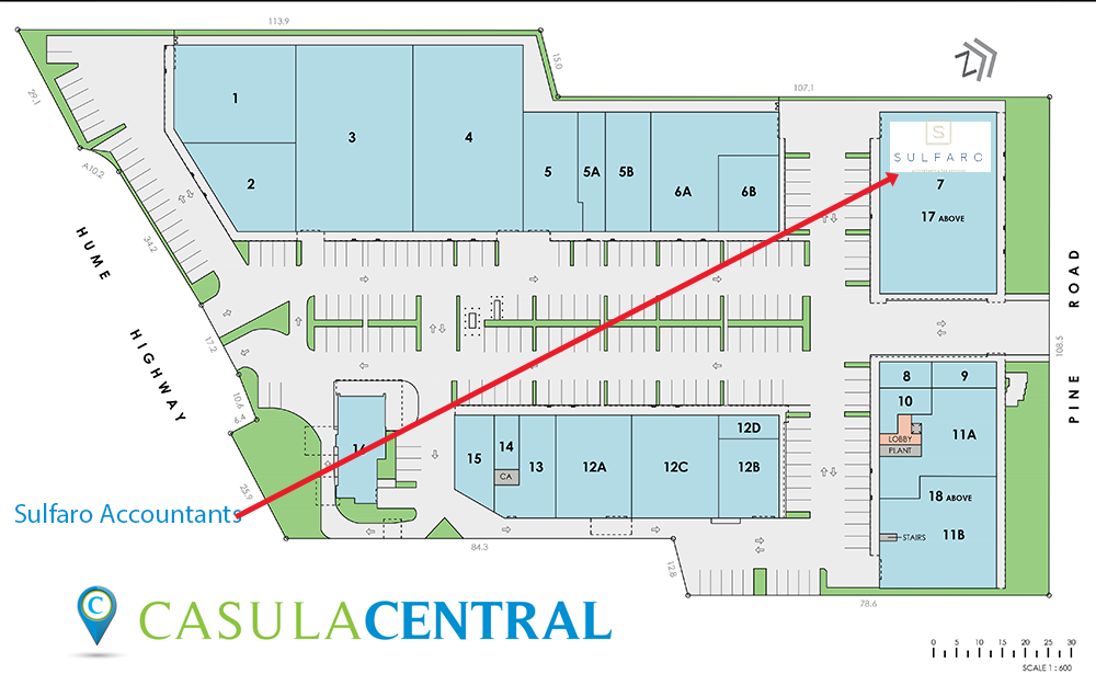 Map showing Sulfaro Accountants location