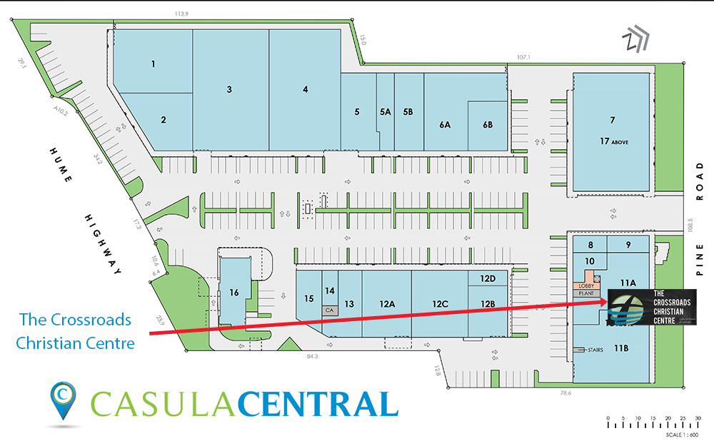 Map showing Crossroads Christian Centre location